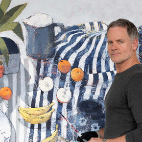 Paul Balmer, Still Life Portrait, Day Break, 58 x 72. Courtesy of the artist and Caldwell Snyder Gallery