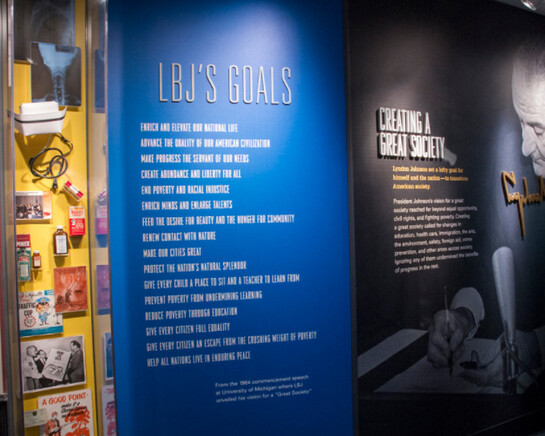 Social Justice Gallery, Exhibition view. Courtesy of LBJ Presidential Library