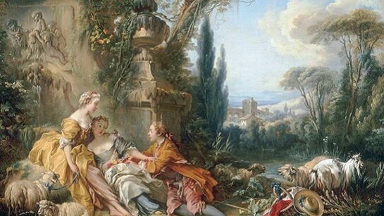 François Boucher (1703-1770), Les Charmes de la vie champêtre, Vers 1735-1740, Huile sur toile, 100 x 146 cm, Paris, Musée du Louvre, département des Peintures, © RMN-Grand Palais (musée du Louvre) / Jean-Gilles Berizzi
