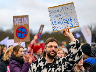 Antifa chrétienne allemande, 3 février 2024. Photo par Stefan Müller