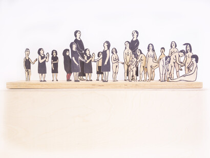 Alexander Shishkin-Hokusai, The Dressed against the Naked, Miniature installation, 2013