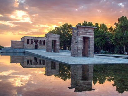 Madrid. El templo de Debod al atardecer