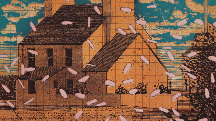 Niall Naessens, Cherry Blossom, Etching, 33 x 33 cm