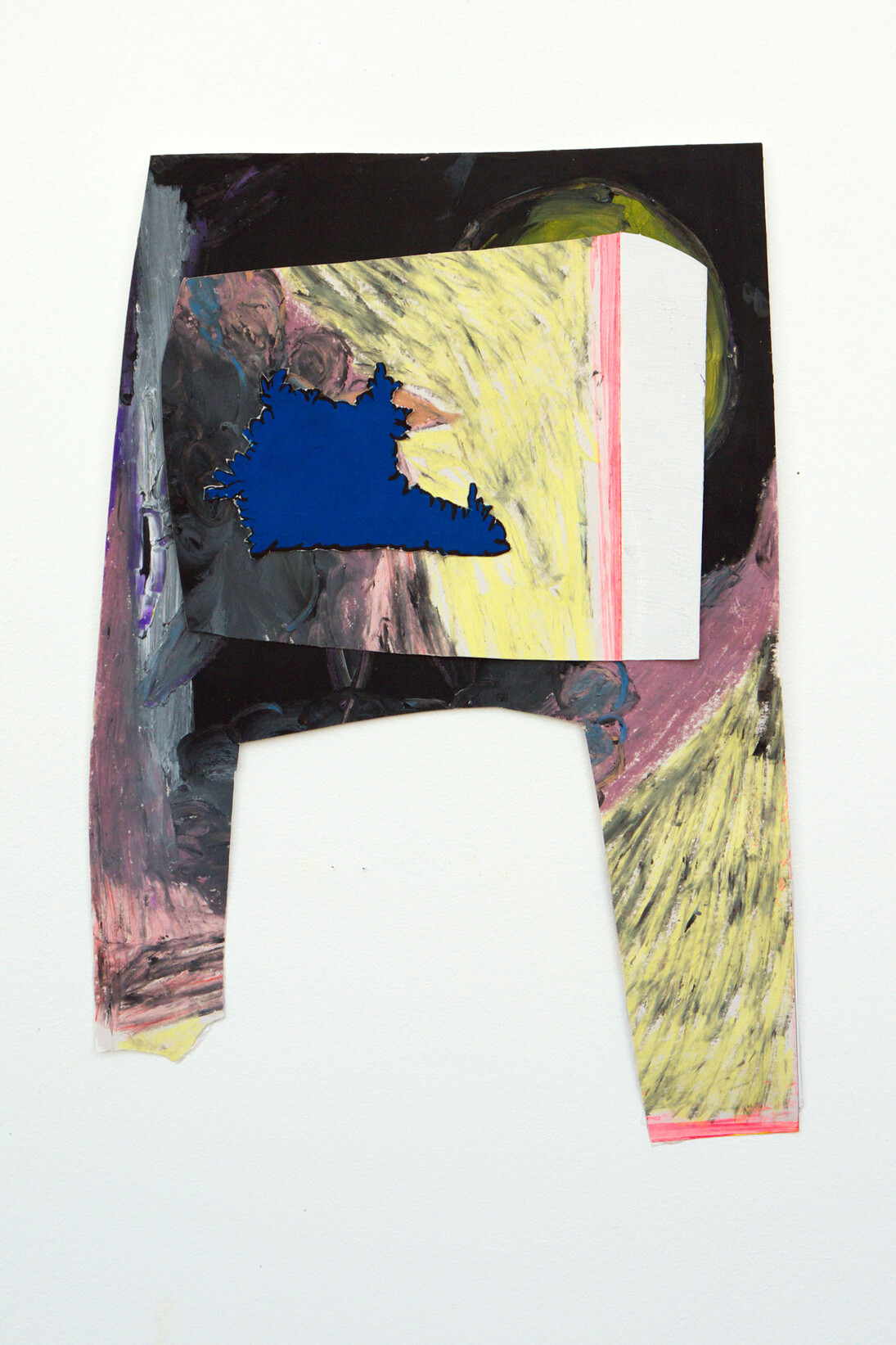 Sarah Tritz, Le sweat, 2015, gouache, pastel gras sur papier, 41 x 26 cm, courtesy of galerie anne barrault