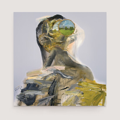 Flesh to the Frame, Towards Pilton, 2017. Oil and acrylic on canvas, 152 x 152 cm