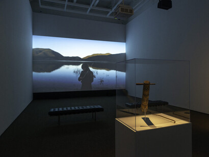 Laura Ortman, Wood that sings, exhibition view. Courtesy of The Baltimore Museum of Art