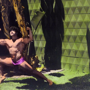 Elaine Stocki, detail of "711" 2014. Hand-tinted silver gelatin print, edition of 5 (+1 AP), 36 x 29 inches. Courtesy the artist and Thomas Erben Gallery, New York.