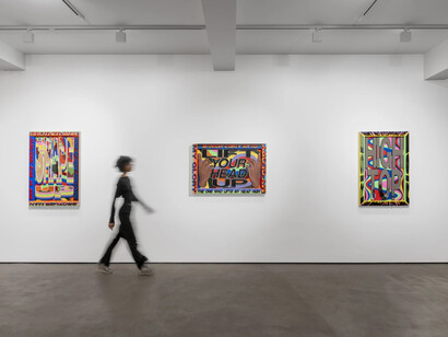 Lakwena Maciver, I'm in your hands, vue d'exposition. Avec l'aimable autorisation de la galerie Mariane Ibrahim