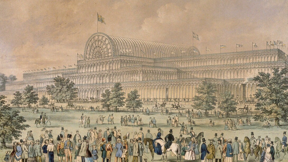Il Crystal Palace inaugurato nel 1851 per la Great Exhibition a Londra