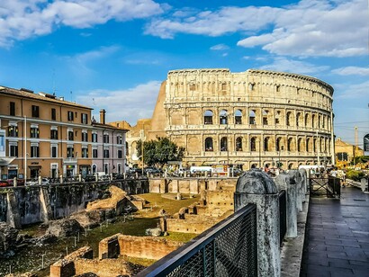 Il Colosseo di Roma, uno dei monumenti-simbolo dell'Italia, Roma, Italia