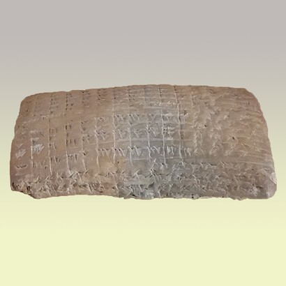 Registro del conto di distribuzione della birra, periodo paleobabilonese. Musée des beaux-arts de Lyon, Francia