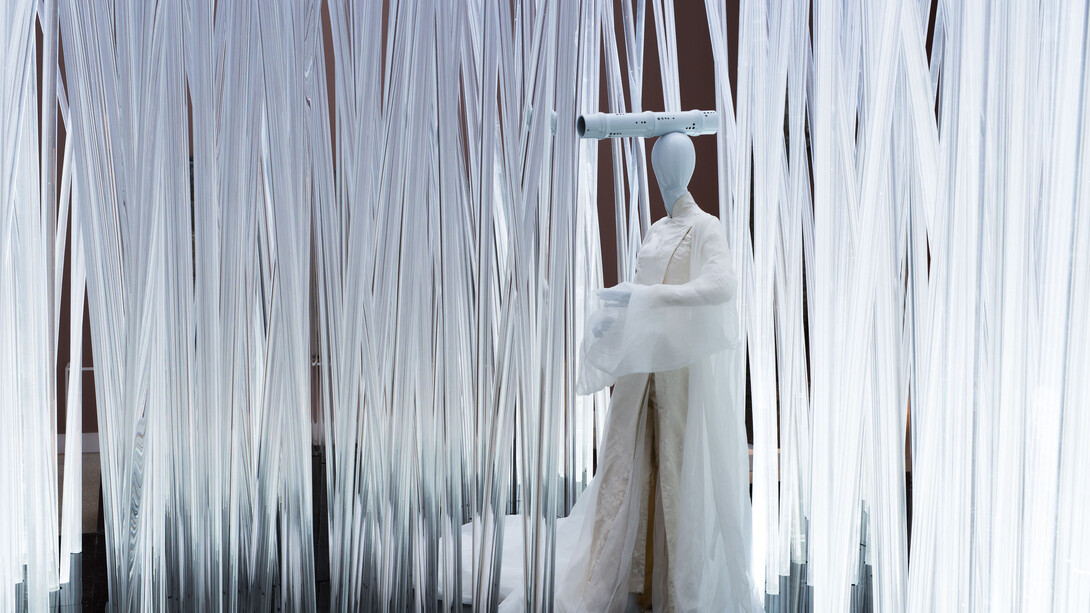 Gallery View, Chinese Galleries, Arthur M. Sackler Gallery, Wuxia Ensemble, Jean Paul Gaultier (French, born 1952), autumn/winter 2001-2; Courtesy of Jean Paul Gaultier