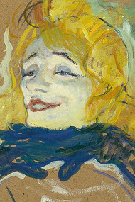 Henri Toulouse-Lautrec, Yvette Guilbert chantant "Linger, Longer, Loo", particolare