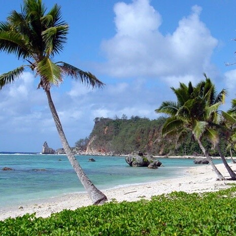 Ha'atafu Beach, nella punta ovest dell'isola di Tongatapu, in cima alla striscia di terra a forma di uncinio