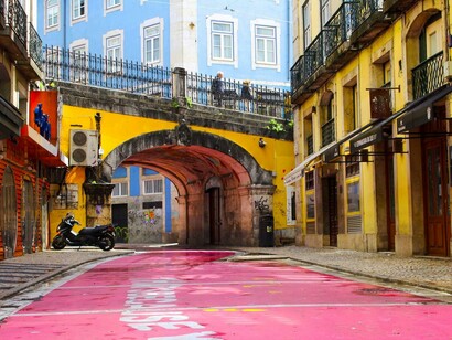 Rua Cor de Rosa, famosa em Lisboa