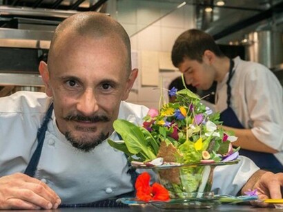 Enrico Crippa in cucina