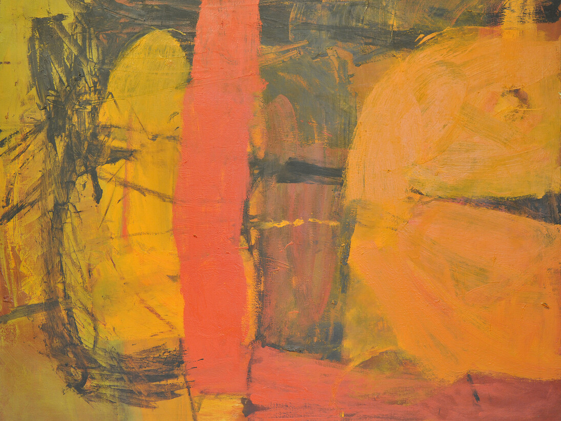 Albert Irvin, Moving Through, 1960, oil on canvas, 50 x 60 in/
127 x 152.4 cm