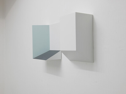 Still Life (diptych), 2021, Lacquered wood, each 30x24x14 cm, 11¾x9½x5½ inches.
Courtesy: The Flat – Massimo Carasi. Photo Credit: the Artist
