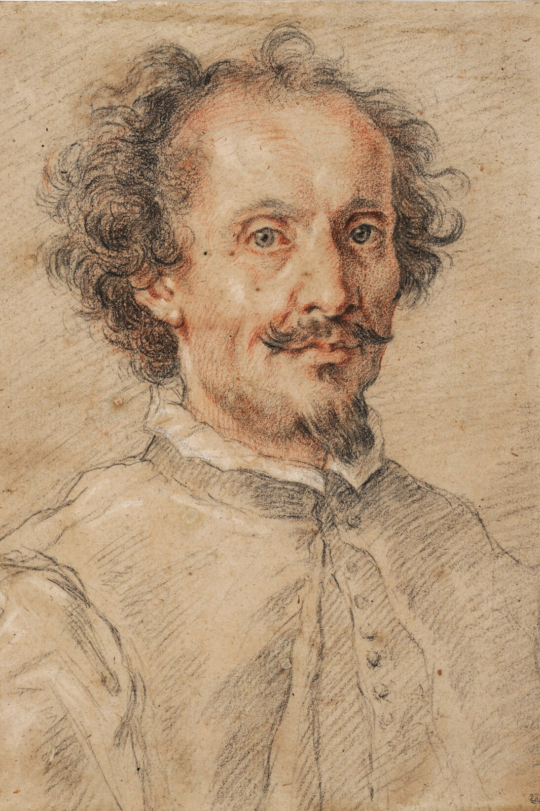 Gian Lorenzo Bernini (b. Naples,
1598 – d. Rome, 1680). Portrait
d’Agostino Mascardi (Portrait of
Agostino Mascardi). Black, red, and
white chalk on paper, 262 x 192 mm.
Inv. no. EBA 435. Paris, Ecole
nationale supérieure des beaux-arts. ©
Beaux-arts de Paris/T. Ollivier/J.-M.
Lapelerie.