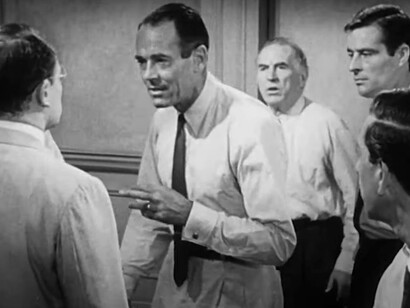 12 Angry Men captures Henry Fonda’s compelling performance as Juror 8, the lone voice of reason challenging the jury’s initial rush to judgment