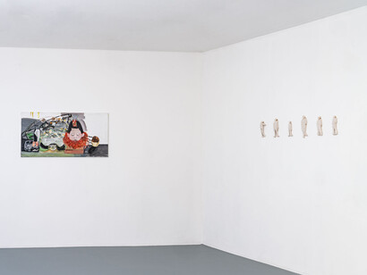 Anne-Marie Schneider, Ecriture allongée, vue d'exposition. Avec l'aimable autorisation de la galerie Michel Rein