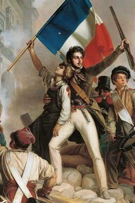 A painting depicting the rise of the Republic in France during the French Revolution