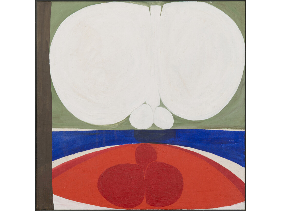 Duane Zaloudek, Milarepa XXIV, late 60's, oil on canvas, 19 x 19 inch. Photo credit: Adam Reich. Courtesy: the artist and Monitor, Rome-New York