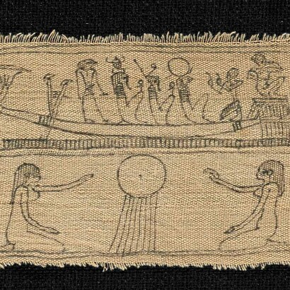 Mummy wrapping of Petosiris, son of Tetosiris (detail), Egyptian, 332–100 BCE. Courtesy of J. Paul Getty Museum