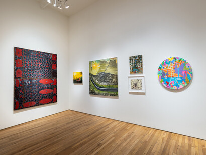 Various artists, American landscape summer show extravaganza! Exhibition view. Courtesy of Andrew Edlin Gallery