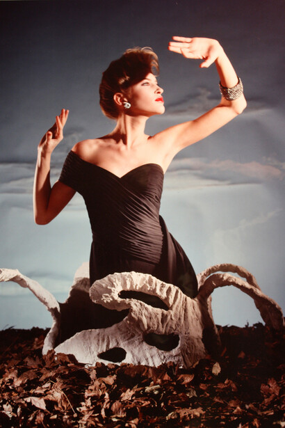 Angus McBean, 1904-1990, Surrealist Fashion Study for Hanae Mori and Vogue Magazine, Paris, 1984, Cibachrome, colour photographic print, signed and dated 1984. From: Pierre Spake