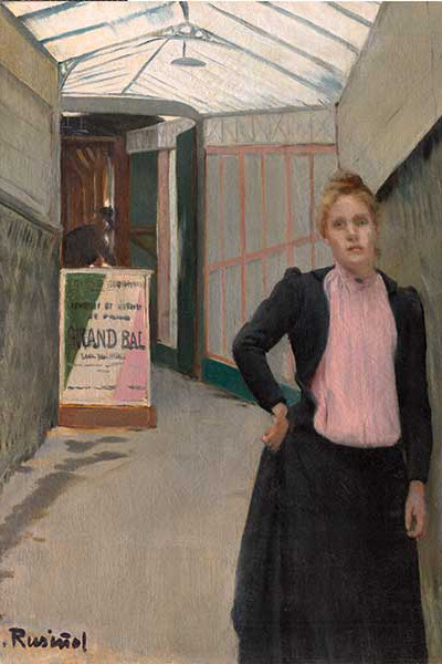 Santiago Rusiñol, Le Grand bal (Madeleine de Boisguillaume), 1891, Olio su tela, 71,5 x 59,5 cm, Colección Masaveu