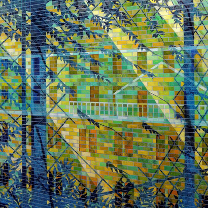 Todd Lanam, Isla Vista View, (2014), oil on canvas, 36 x 30 inches.