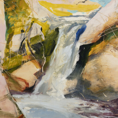 Forrest Moses, Tesuque watershed, detail #16, 1980. Courtesy of LewAllen Galleries