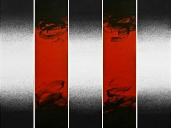 Golnaz Fathi, Untitled, 2011 Acrylic, pen and varnish on canvas 70.9 x 88.5"