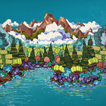 Reginald Baylor, A happy painting, 2024. Courtesy of Friedrichs Pontone