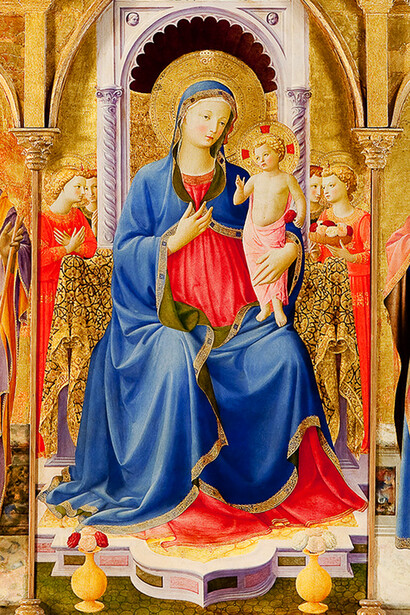 Beato Angelico, Trittico di Cortona, particolare, 1435-1436, tempera su tavola (218x240 cm), Museo Diocesano, Cortona