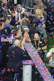 Super Bowl, Tom Brady avec Vince Lombardi © By Brian Allen, Voice of America