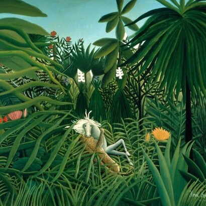 Henri Rousseau, Cheval attaqué par un jaguar, 1910, dettaglio. Pushkin Museum of Fine Arts, Mosca, Russia