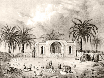 Frédéric Cailliaud, Arco romano, lado sur, el-Qasr, el-Bawiti, el-Bahariya, Egipto