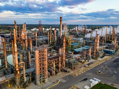 Oil refinery stationed in Odesʹkyy Npz, Ukraine