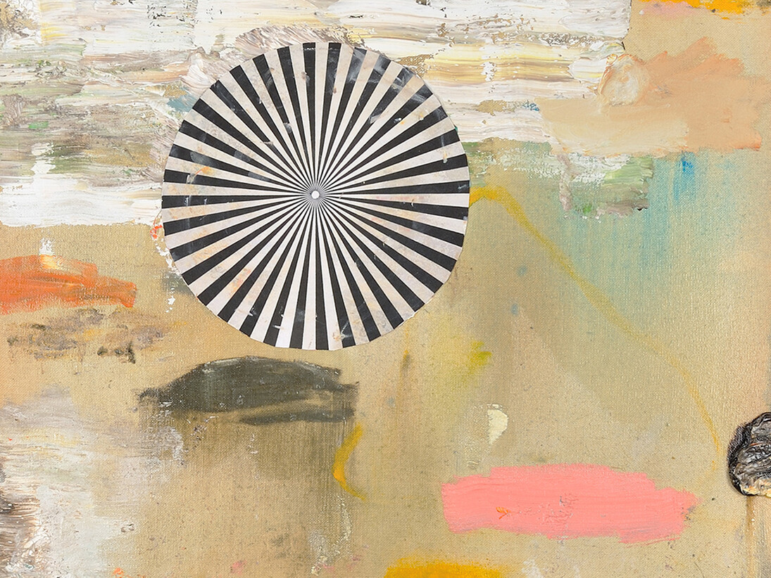 Benoît Maire, Peinture de nuages indexée 2015 #26 (detail), 2015, Peinture à l’huile sur toile, 69 x 54 cm, Courtesy galerie Thomas Bernard-Cortex Athletico