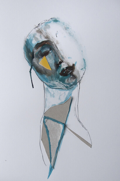 Angela Velleca, Vague identity, tecnica mista su carta, 2015