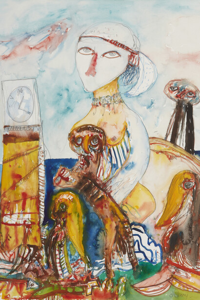 John Bellany, Towards the Horizon, 1992, Watercolour, 30 x 22 inches 
