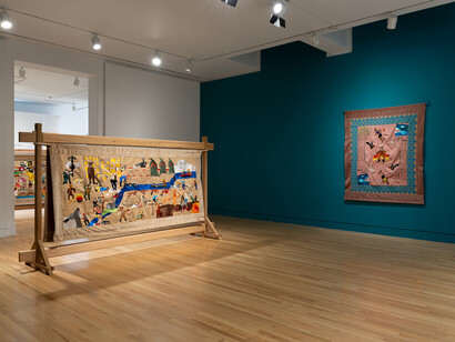 Priscilla Dobler Dzul, Water carries the stories of our stars, exhibition view. Courtesy of Frye Art Museum