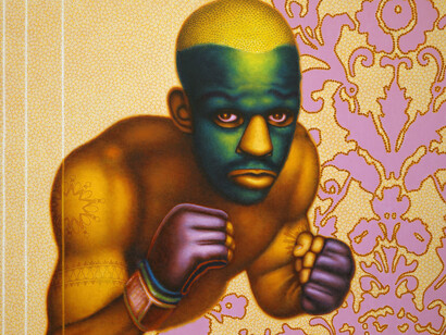 Ed Paschke (1939‒2004), Boxer with Masque, 2004, Oil on linen, 127 x 152 cm, Hall Collection, courtesy of Hall Art Foundation © Ed Paschke
