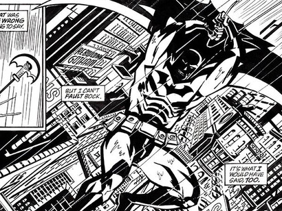 Illustrating Batman. Courtesy of Society of Illustrators