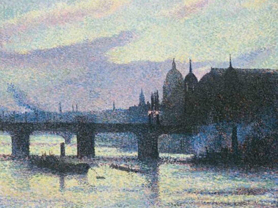 Maximilien Luce, View of London (Cannon Street) (Vue de Londres [Cannon Street]), 1893, Oil on canvas, 65 x 81 cm (25 9/16 x 31 7/8 inches), Private collection ©Maximilien Luce, VEGAP, Bilbao, 2017
