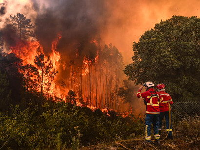 Incendio en Portugal tras la ola de calor del verano de 2022