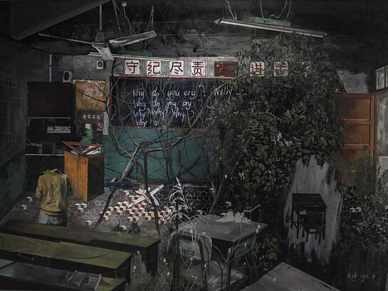 Ma Wenting, Willy, Why Do You Cry?, 2012
Oil on canvas, 57 7/8 x 78 3/4 inches (147 x 200 cm)