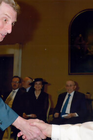 Roy Dokiner meets Pope Francis in the Vatican during a small private audience about Jewish/Christian relations